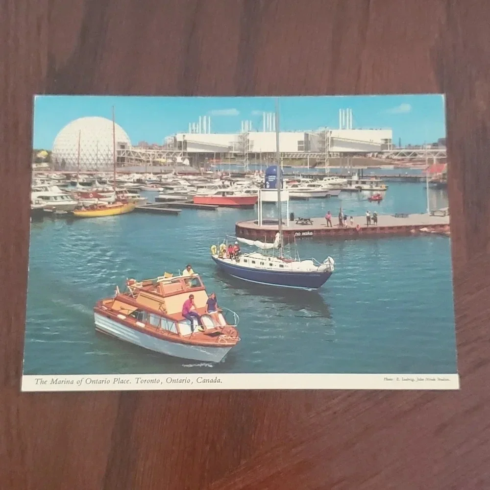 Postcard The Marina of Ontario Place, Toronto, Lake Ontario, Canada